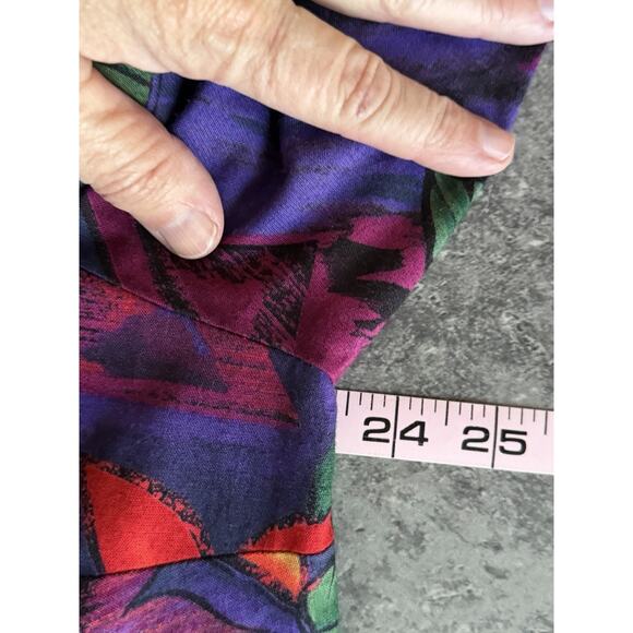 Vintage Womens ART TO WEAR Jacket Tropical Vibrant Statement Maximalist Size 14 - Picture 8 of 10